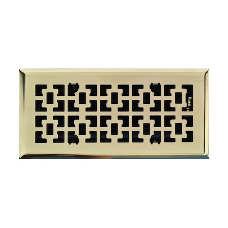 Tru Aire Tru Aire 4 in. H X 12 in. W 1-Way Polished Steel Floor Diffuser C166-VPB 04X12